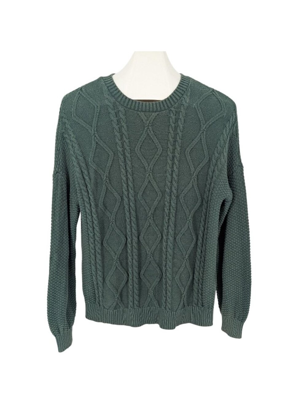 Hollister Cable Knit Sweater Crewneck Pullover Preppy Minimalist Coastal Small